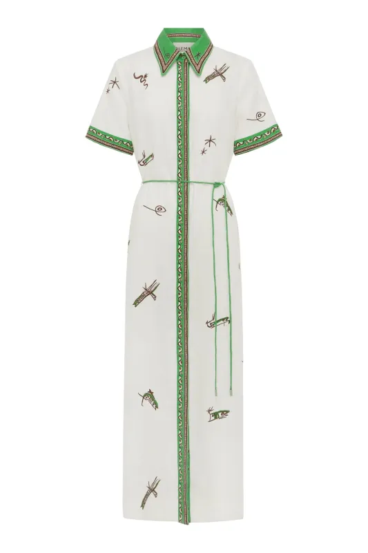 WANDA EMBROIDERED SHIRTDRESS made by Alemais