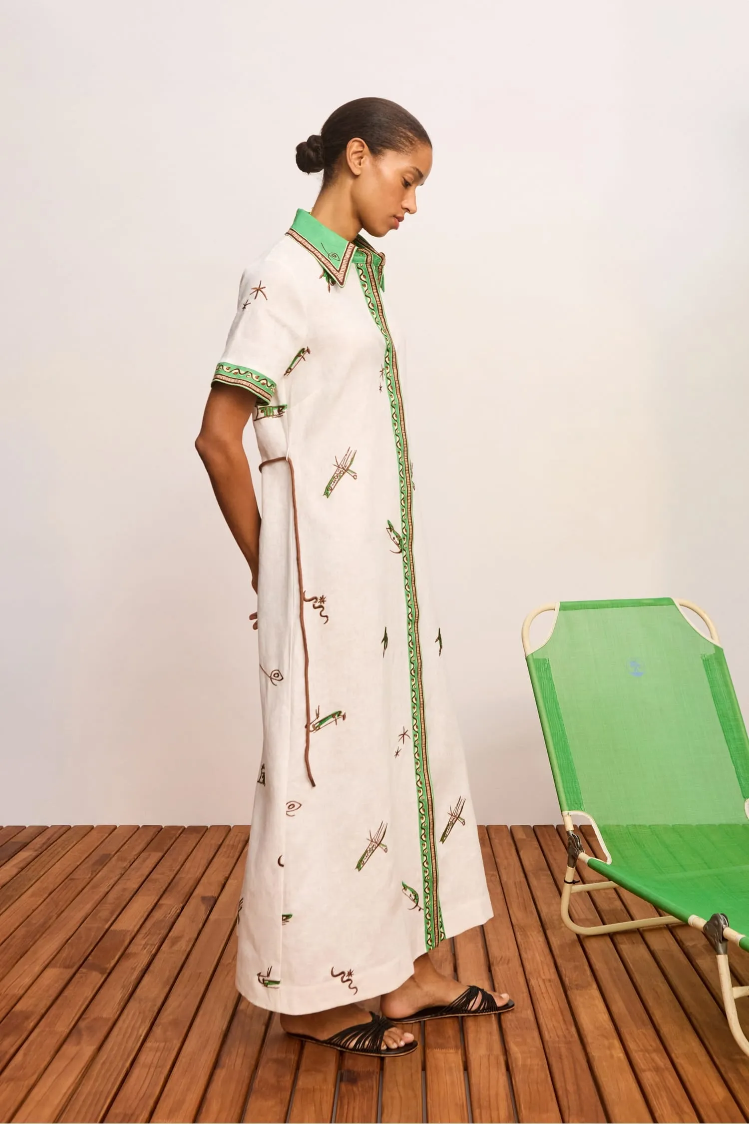 WANDA EMBROIDERED SHIRTDRESS sold by Alemais product image thumbnail 3