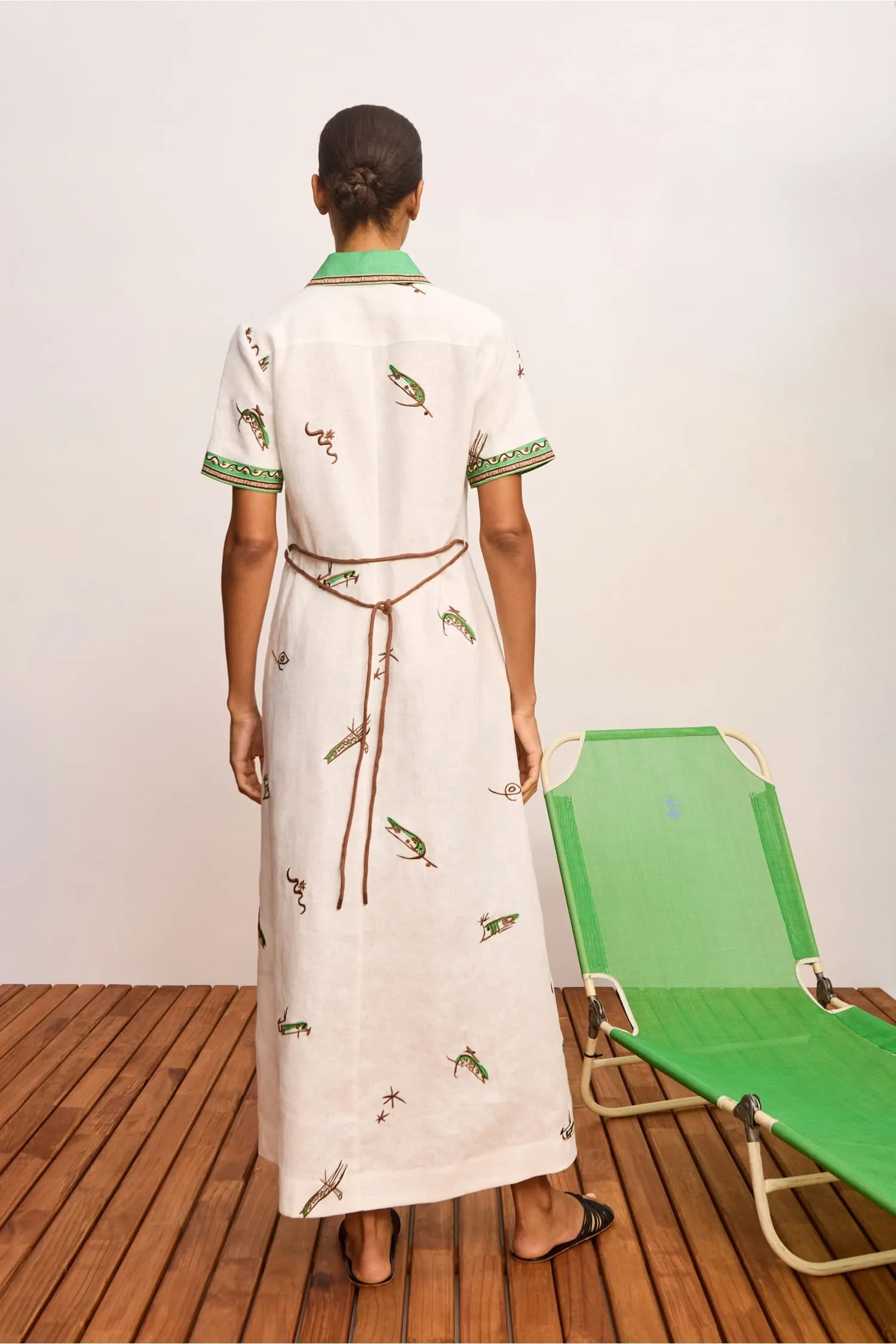 WANDA EMBROIDERED SHIRTDRESS sold by Alemais product image thumbnail 4