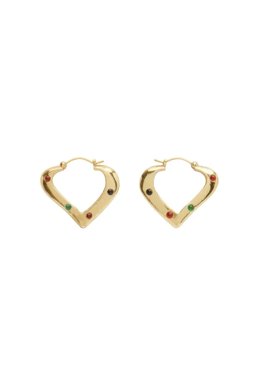 ATOMIC HEART HOOP EARRINGS made by Alemais