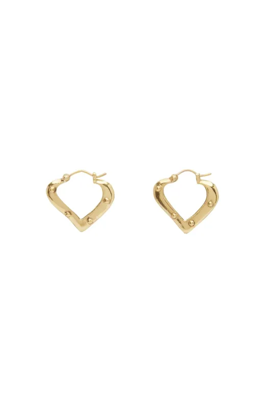 ATOMIC HEART MINI STONE HOOPS made by Alemais