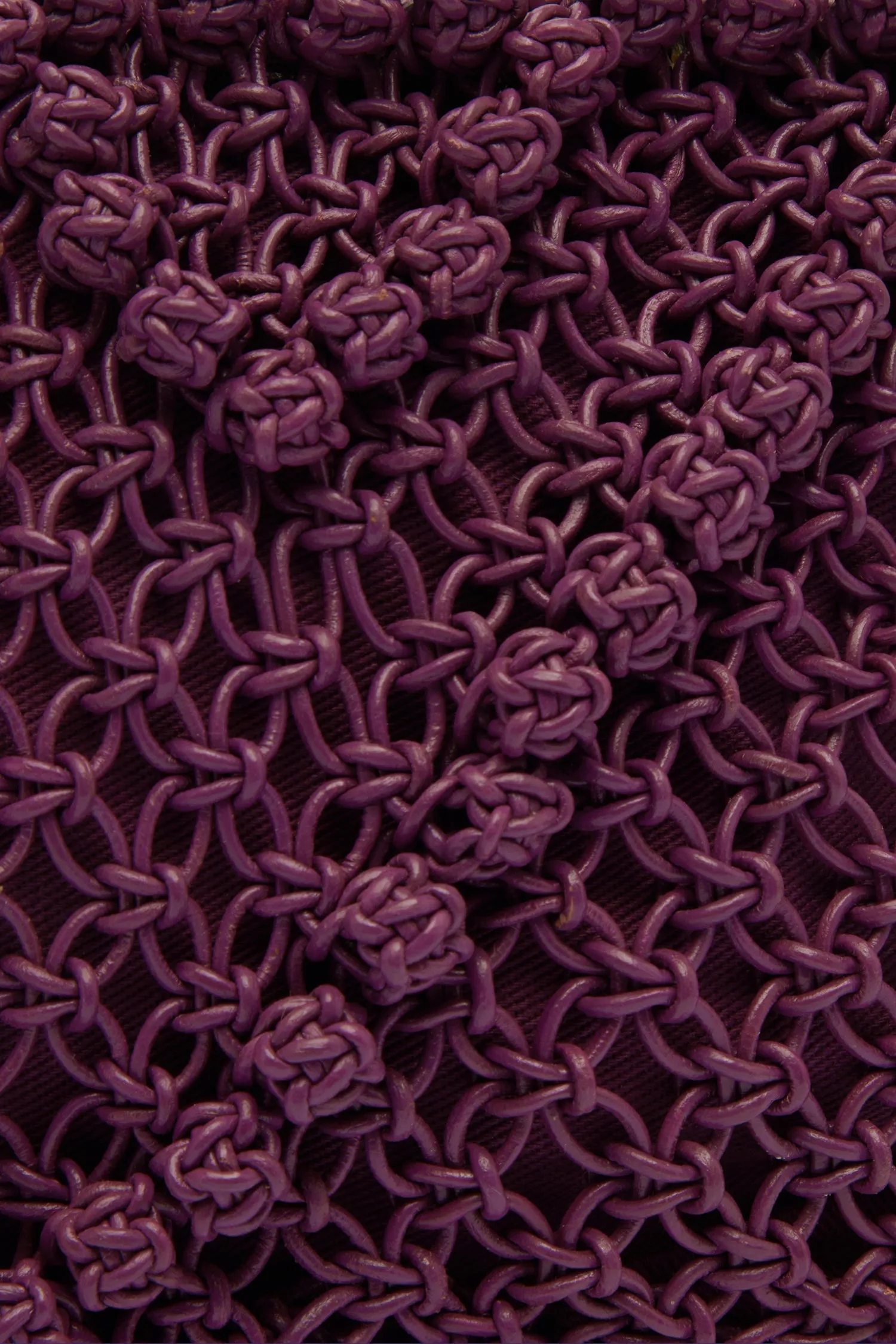 LEATHER MACRAME CLUTCH GRAPE sold by Alemais product image thumbnail 4