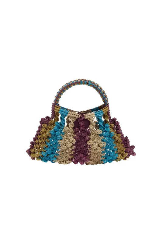 LEATHER MICRO CRESCENT BAG MULTI made by Alemais