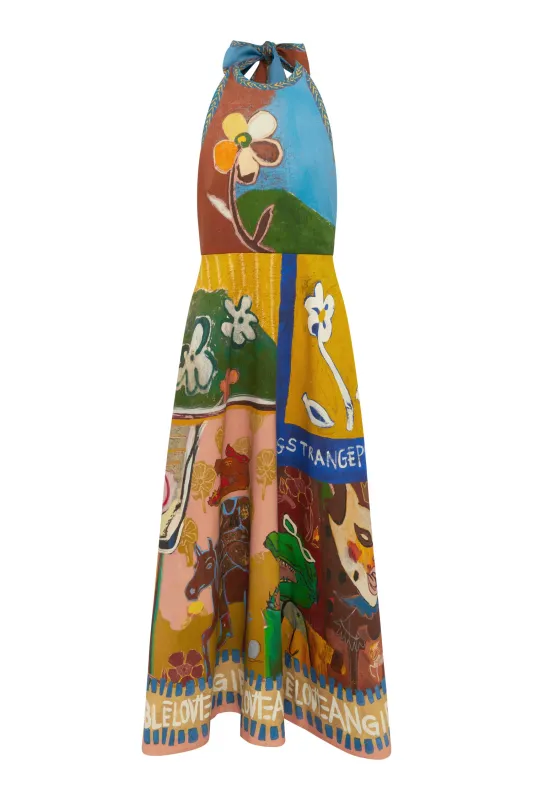 MLAK HALTER MIDI DRESS made by Alemais