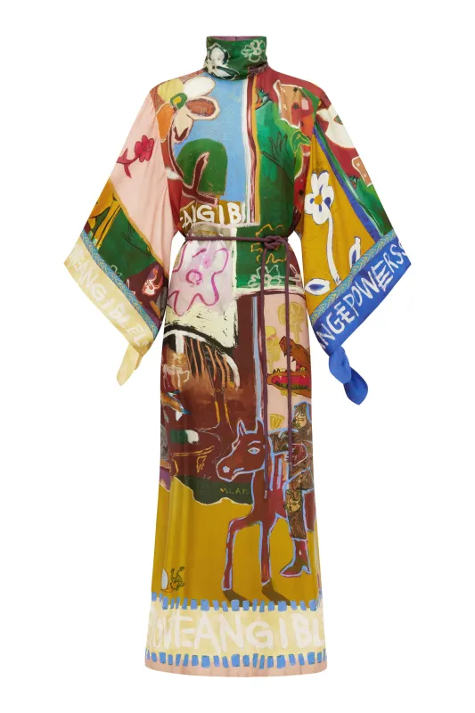 MLAK SILK MIDI DRESS made by Alemais