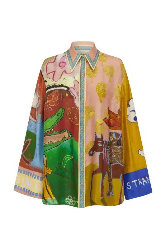 MLAK SILK SHIRT made by Alemais