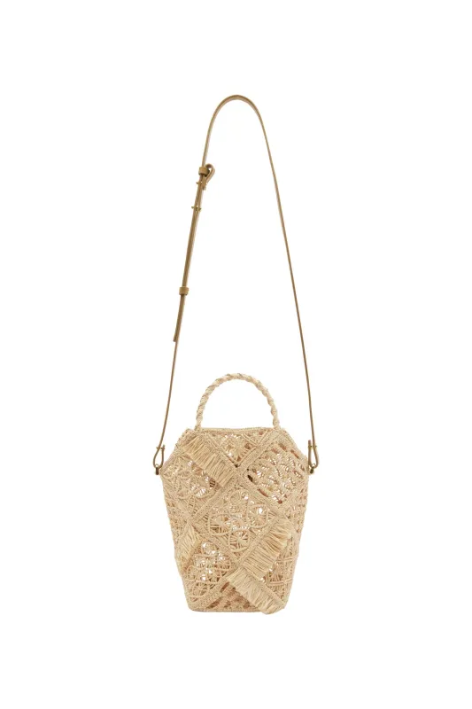 RAFFIA MACRAME BUCKET BAG made by Alemais
