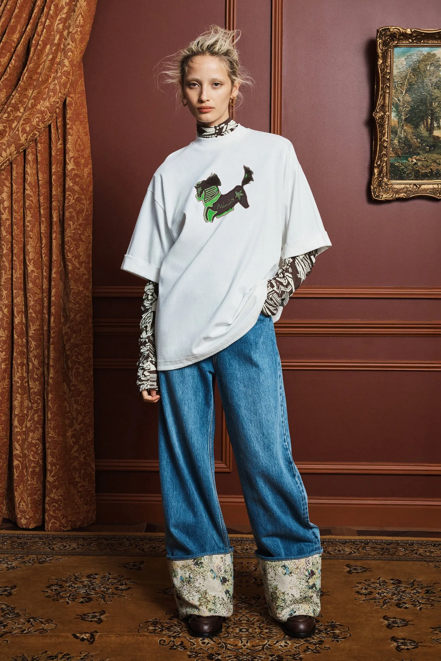 TANGIBLE LOVE EMBROIDERED TEE sold by Alemais product image thumbnail 2