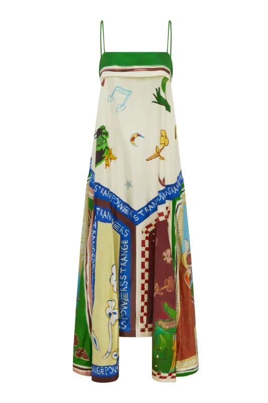 TANGIBLE LOVE SILK MIDI DRESS made by Alemais