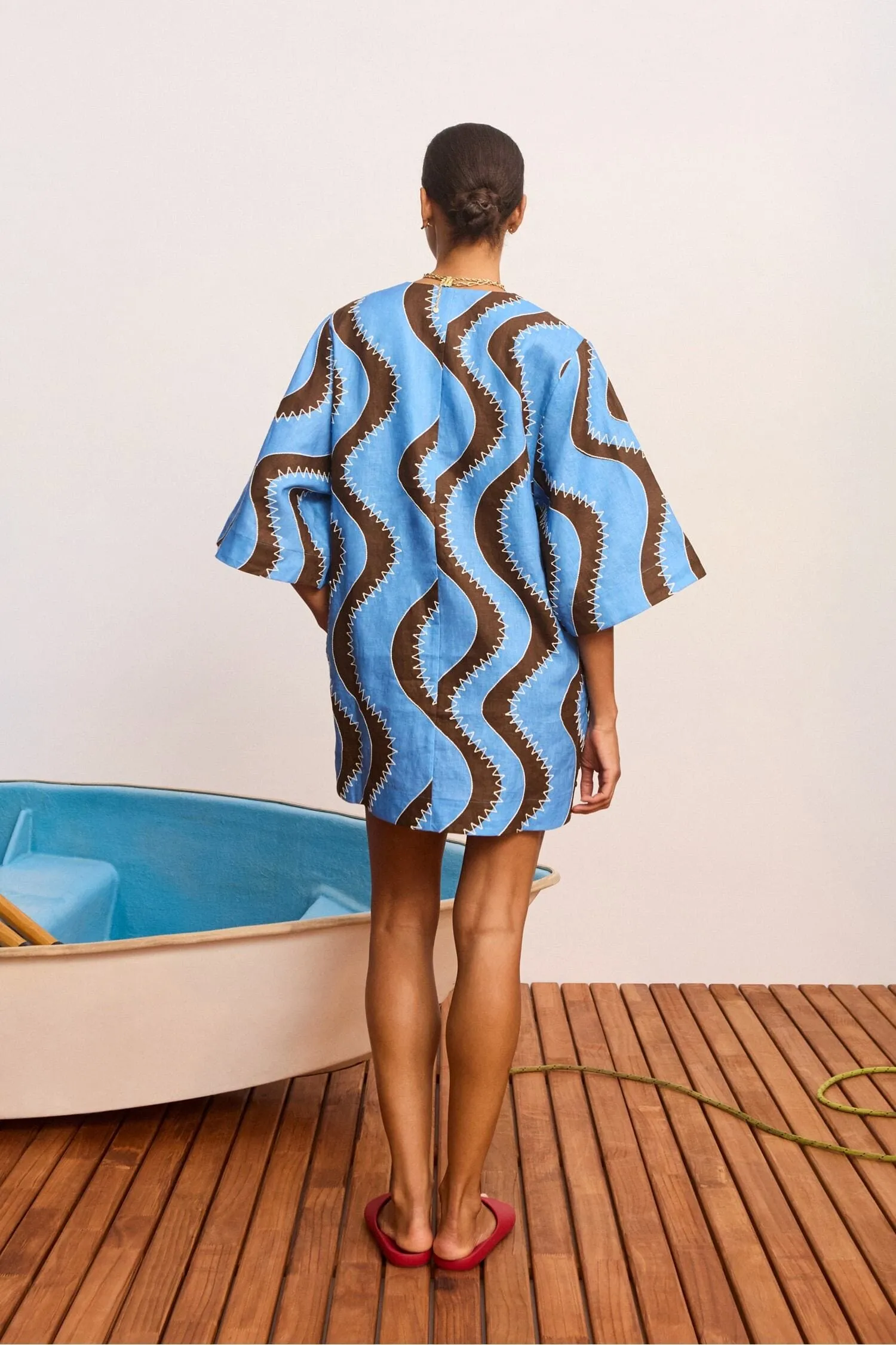 FRANKIE MINI DRESS BLUE sold by Alemais product image thumbnail 4