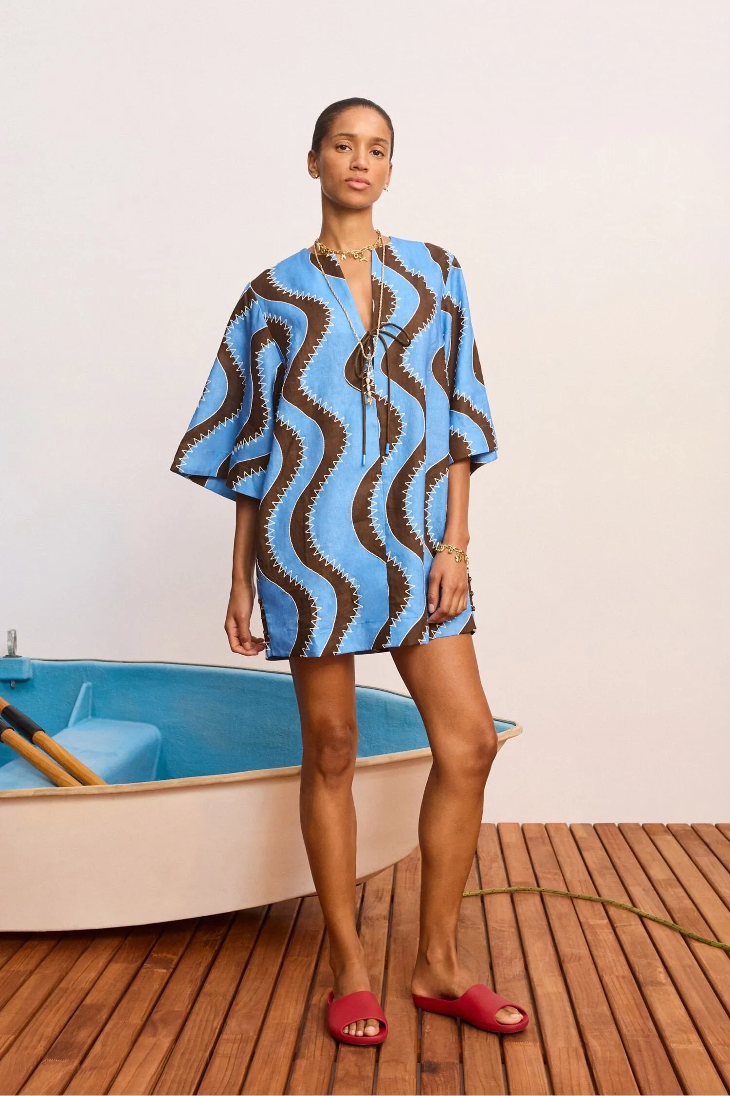 FRANKIE MINI DRESS BLUE sold by Alemais product image thumbnail 2