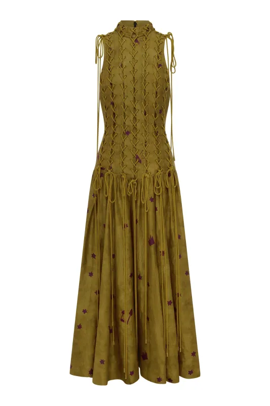 ASTRO GOWN OLIVE made by Alemais