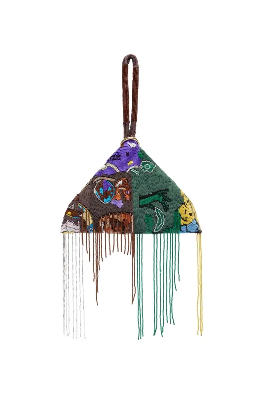 MLAK BEADED TRAPEZE POUCH EXCLUSIVE made by Alemais