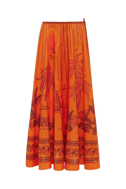 BOATHOUSE MIDI SKIRT made by Alemais