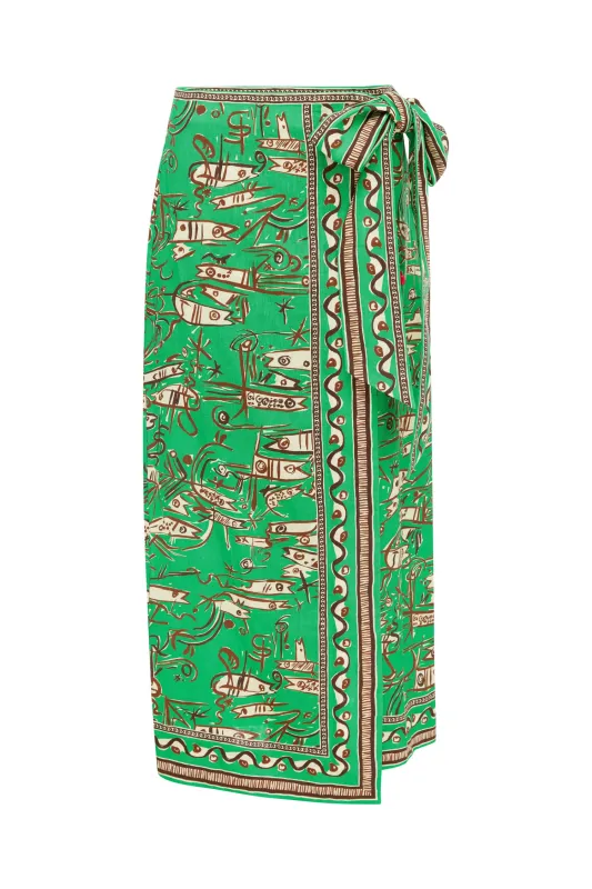 FISH STICKS SARONG SKIRT made by Alemais