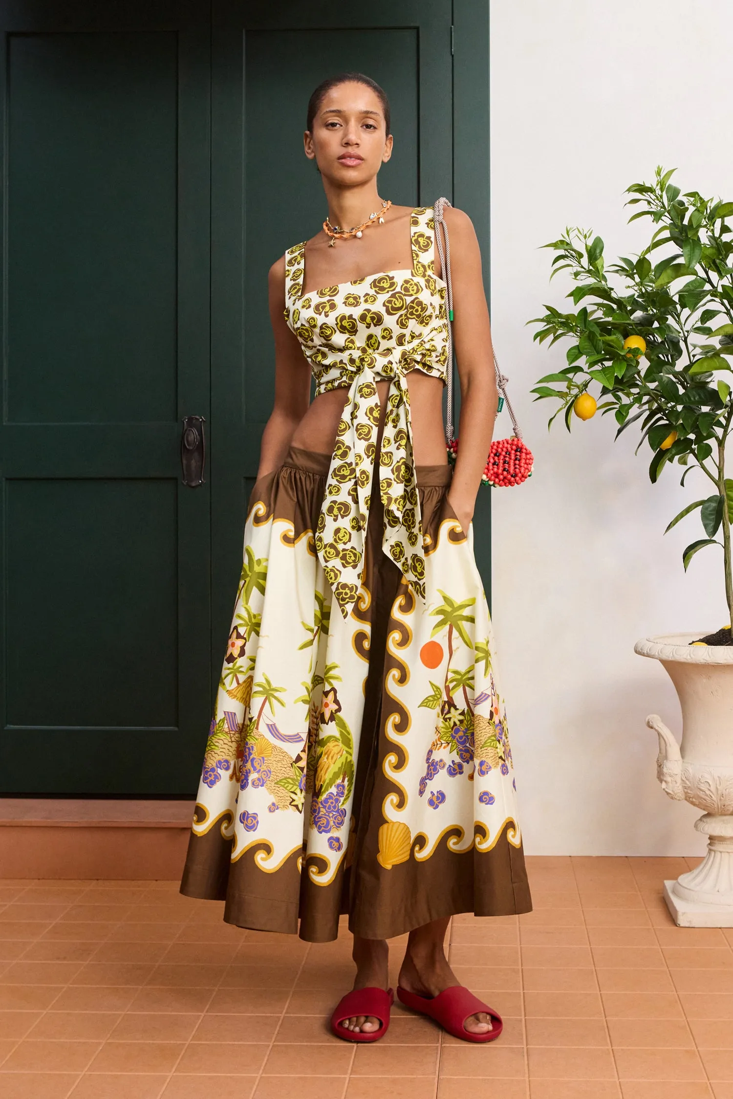 ISLAND COVE MIDI SKIRT EXCLUSIVE sold by Alemais product image thumbnail 2