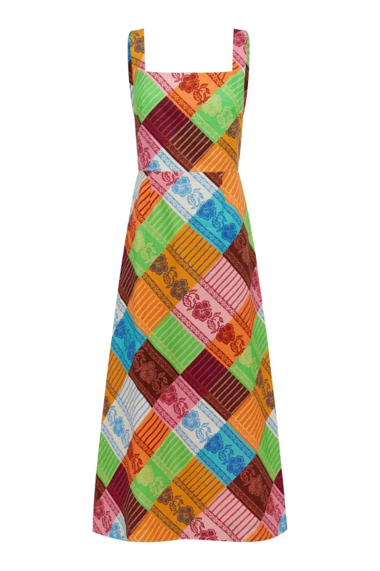 KALEIDOSCOPE MIDI DRESS made by Alemais