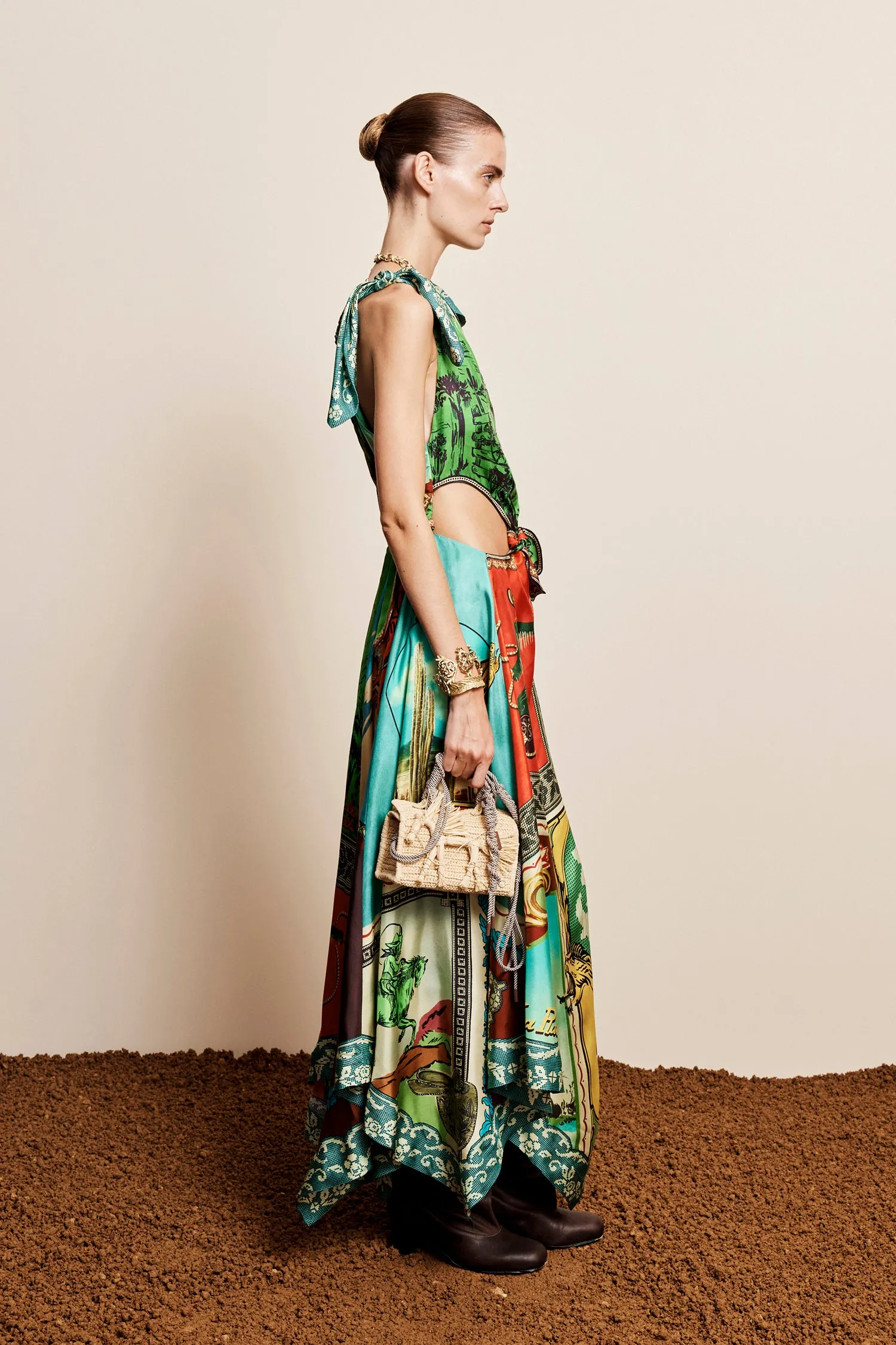 ACE HORSE RAFFIA BOX BAG sold by Alemais product image thumbnail 2