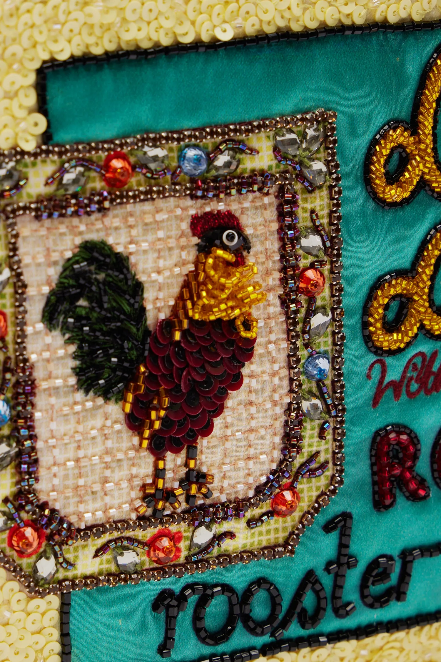 ACE ROOSTER EMBELLISHED CLUTCH sold by Alemais product image thumbnail 4