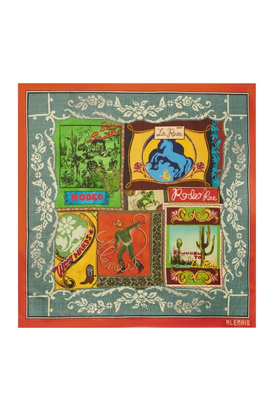 ACE SILK SCARF made by Alemais