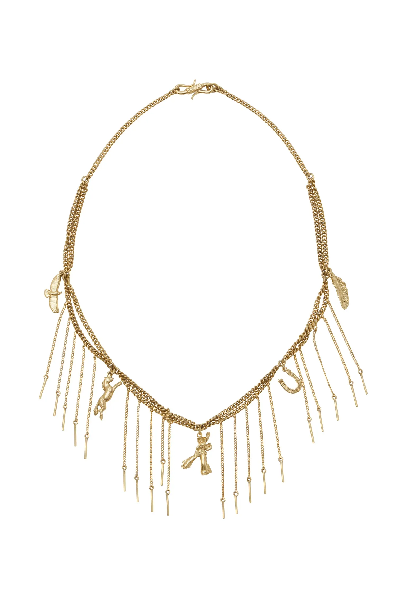 DJANGO CHARM FRINGED NECKLACE sold by Alemais