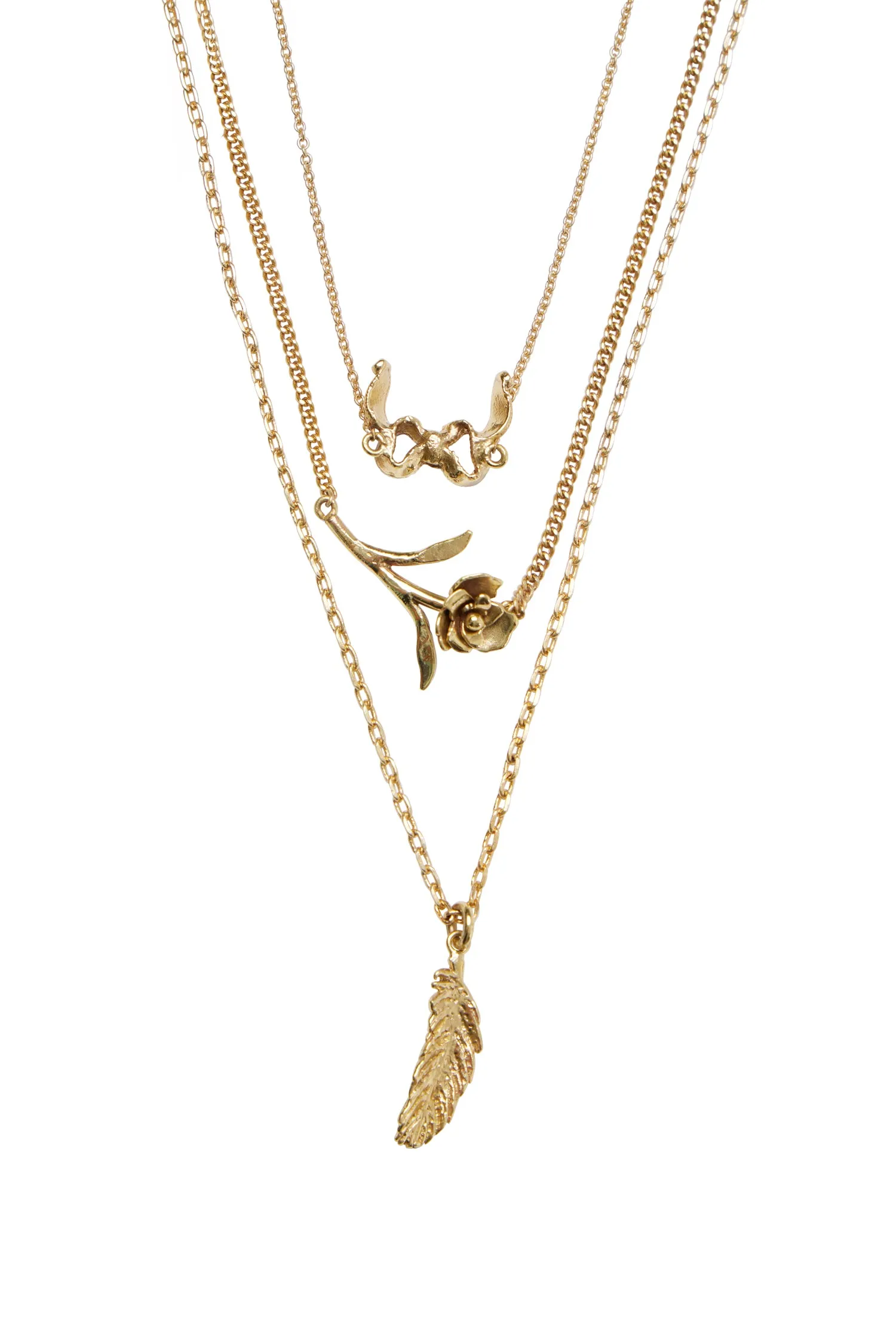 DJANGO MULTI CHAIN CHARM NECKLACE sold by Alemais product image thumbnail 3