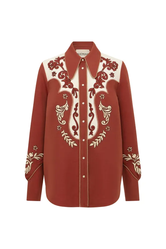 DUKE EMBROIDERED SHIRT made by Alemais