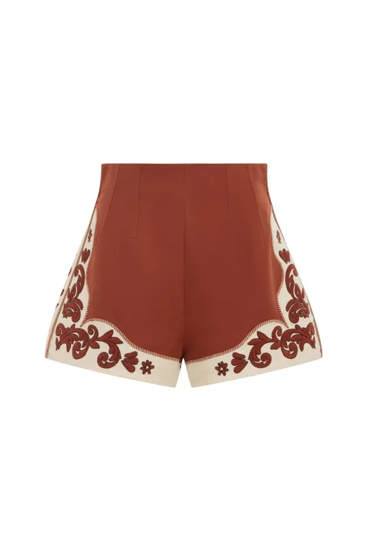 DUKE EMBROIDERED SHORT made by Alemais