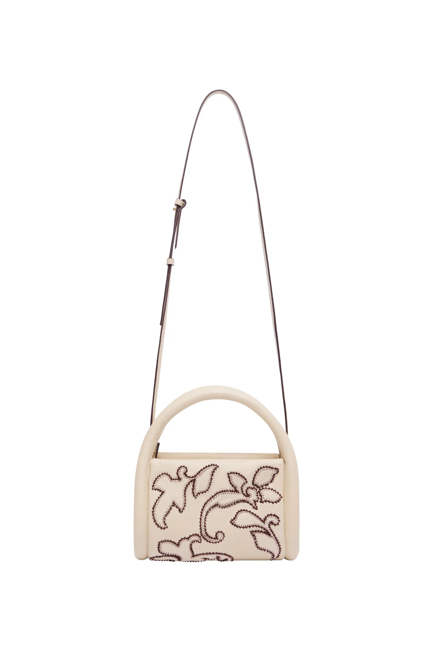 DUKE LEATHER APPLIQUE BAG IVORY sold by Alemais product image thumbnail 5
