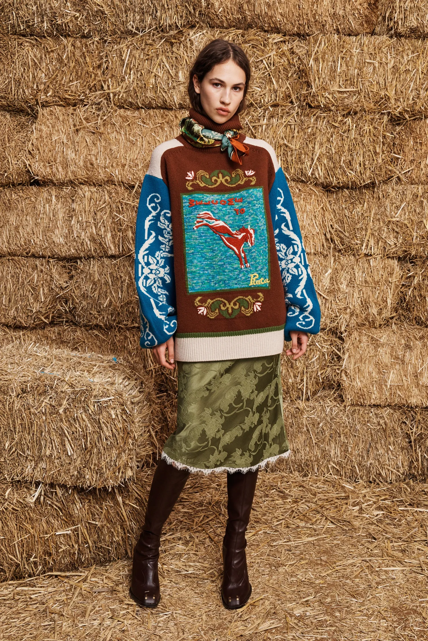 LASSO PATCHWORK KNIT SWEATER sold by Alemais product image thumbnail 2