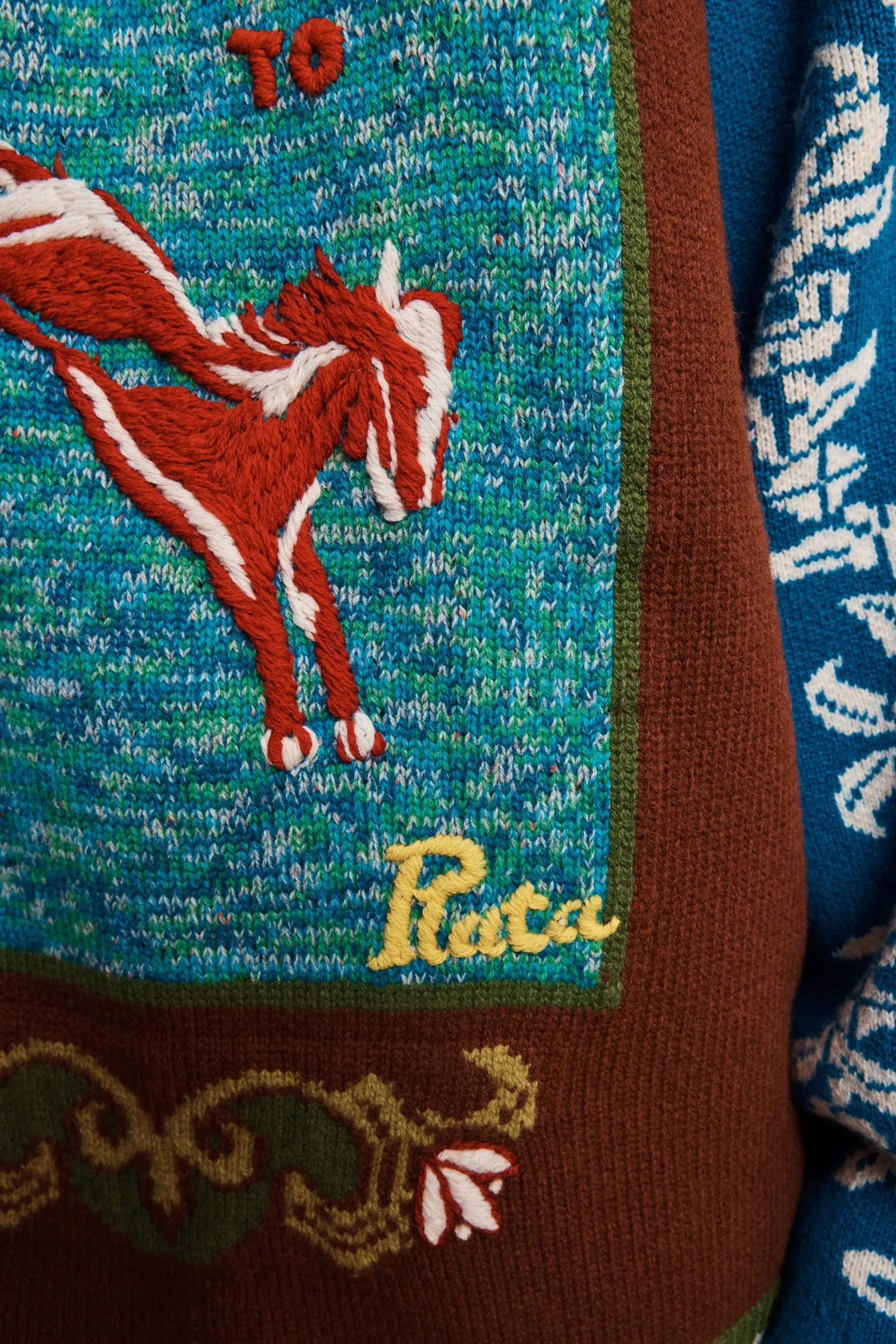 LASSO PATCHWORK KNIT SWEATER sold by Alemais product image thumbnail 5