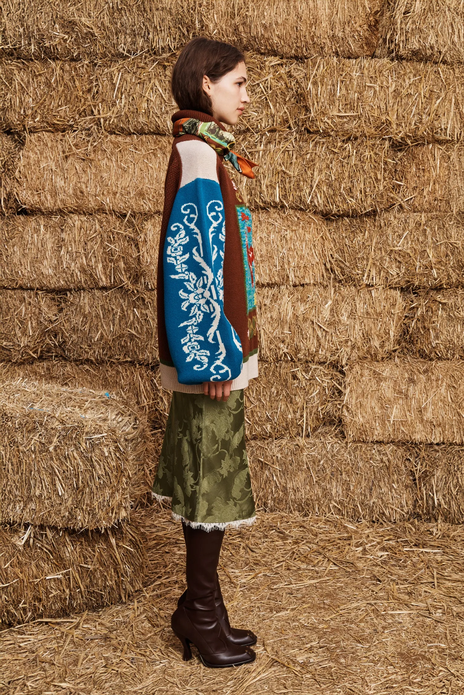 LASSO PATCHWORK KNIT SWEATER sold by Alemais product image thumbnail 3