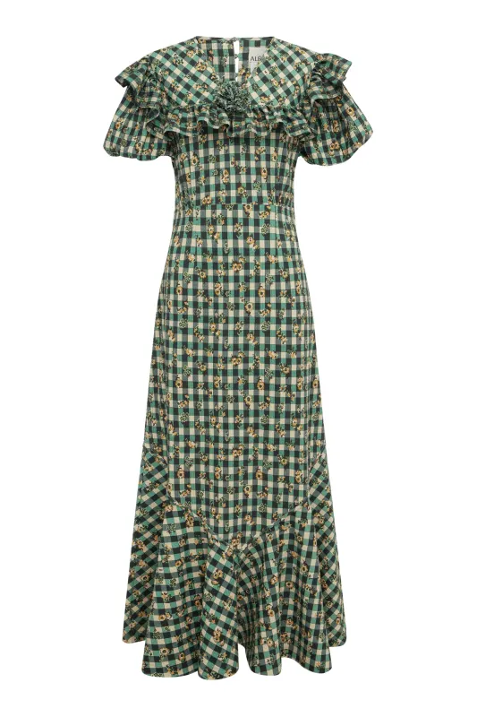 OUTRIDER SEERSUCKER MIDI DRESS made by Alemais