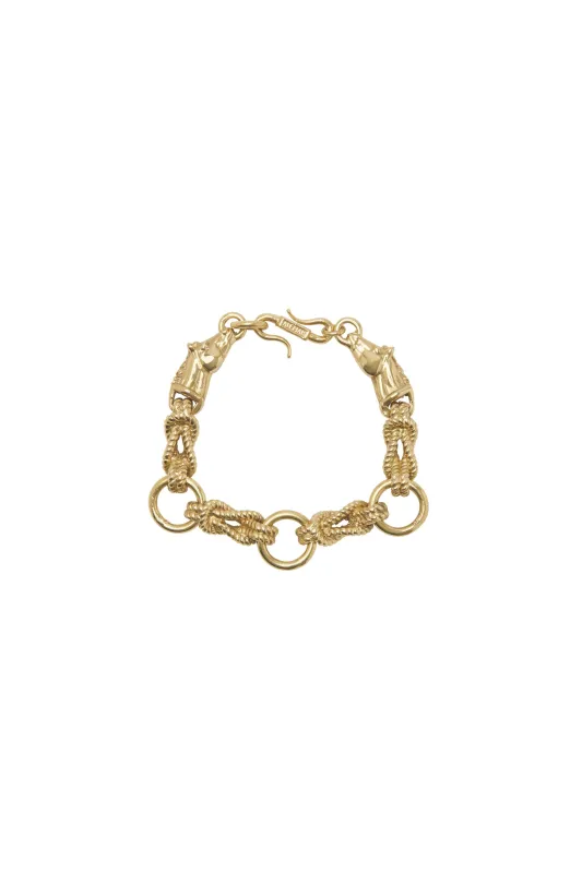 ROPE CHAIN & HORSE CLASP BRACELET made by Alemais