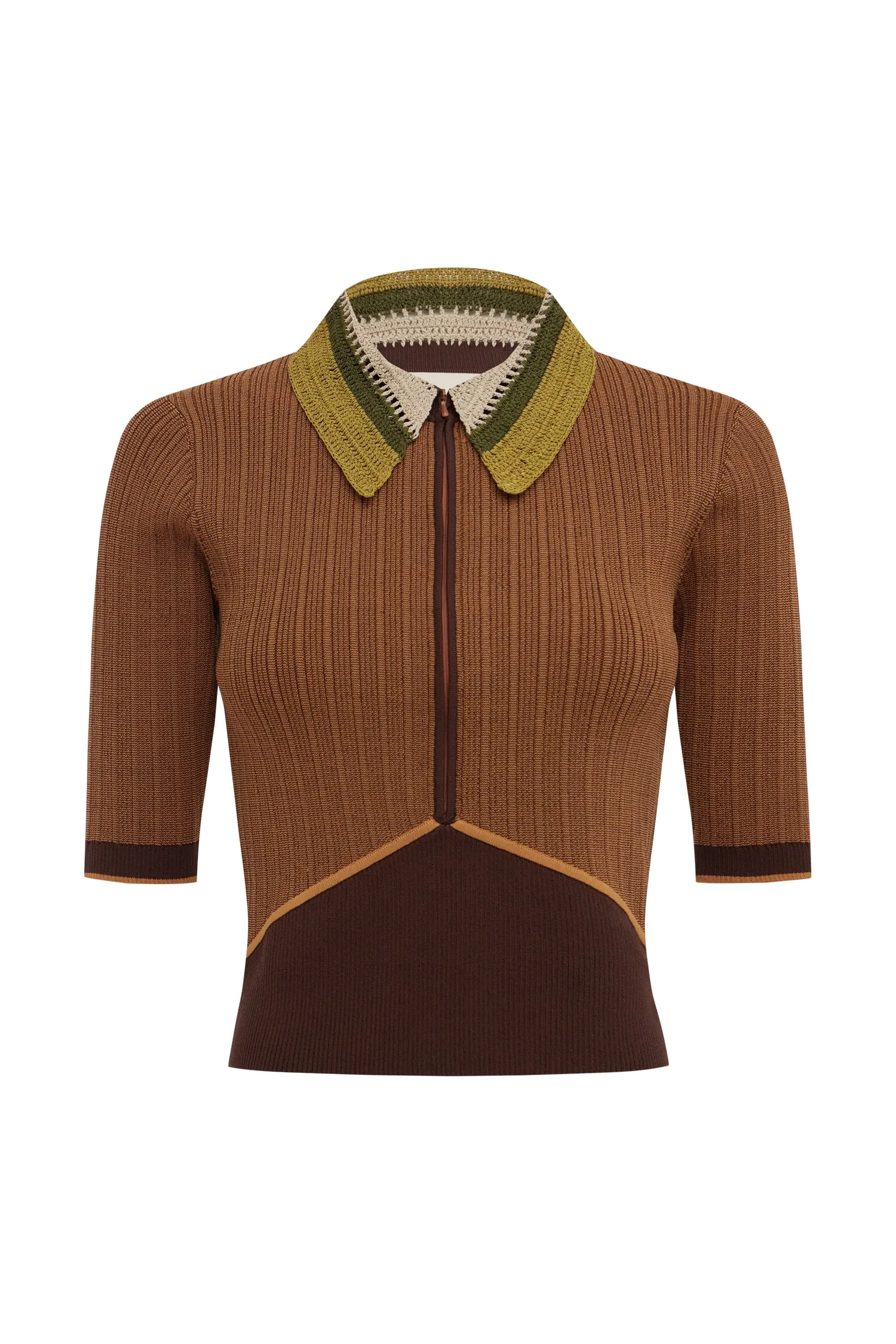 WILDER KNIT POLO sold by Alemais