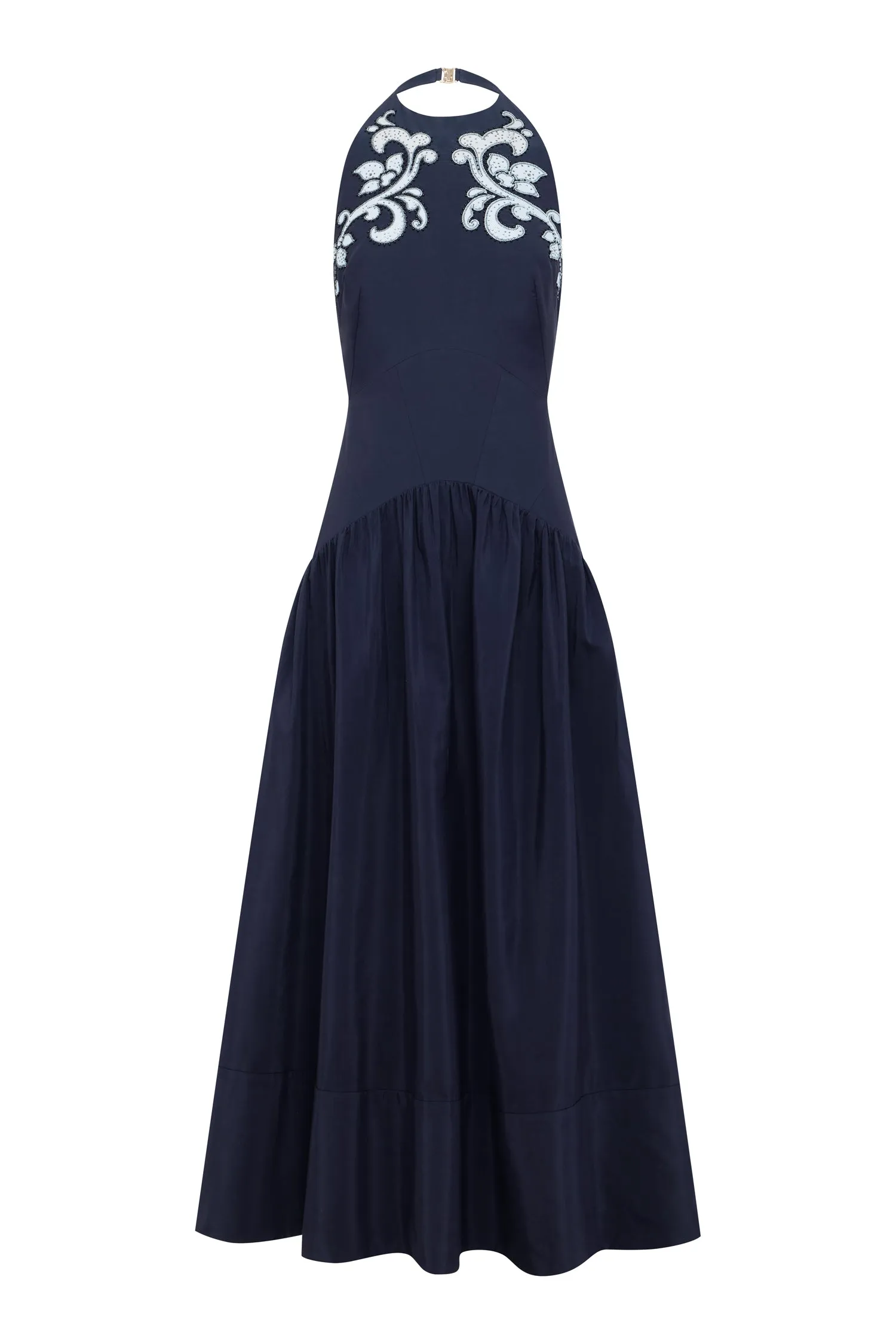 DILLON APPLIQUE HALTER GOWN sold by Alemais
