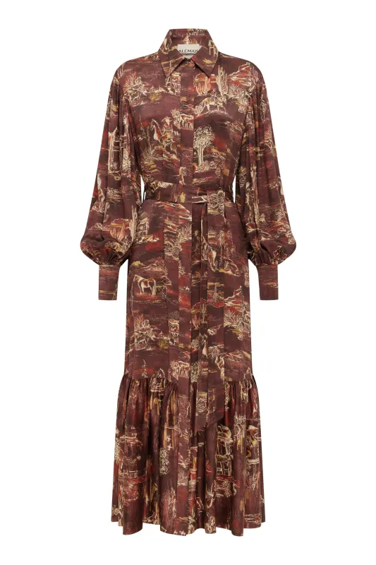 EZRA SILK SHIRTDRESS made by Alemais