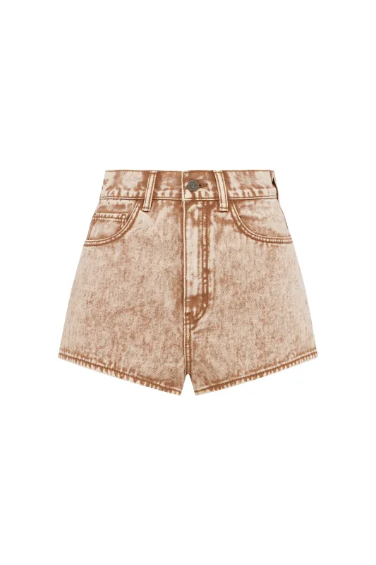 SPUR DENIM MICRO SHORT made by Alemais