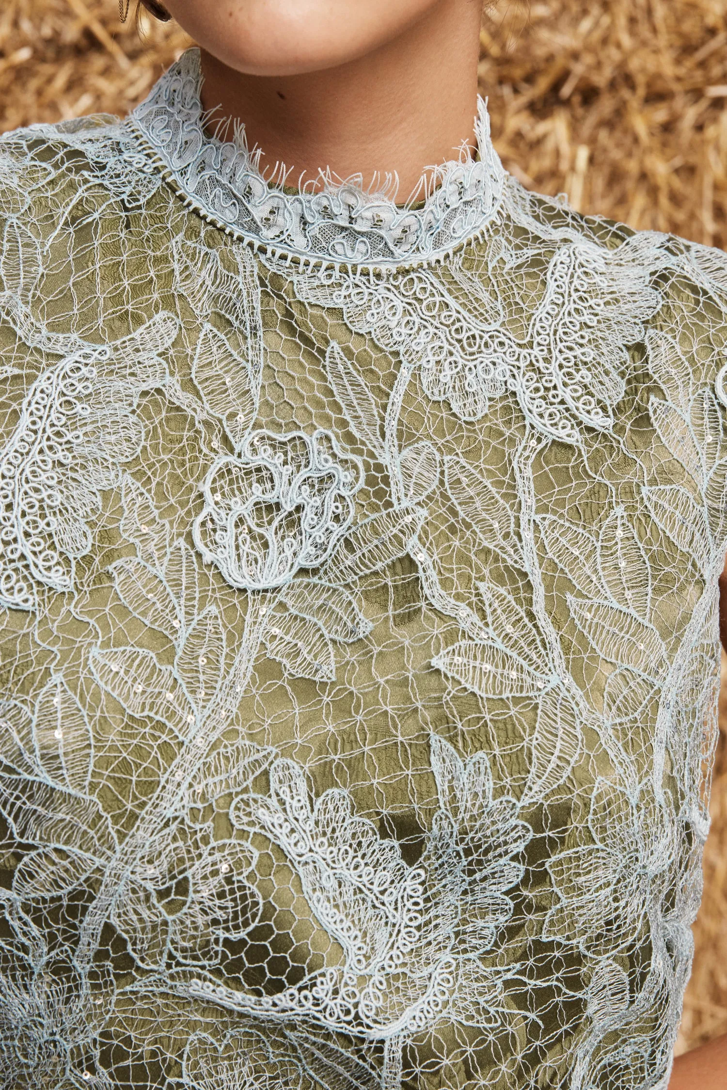 WINIFRED LACE MIDI DRESS sold by Alemais product image thumbnail 5