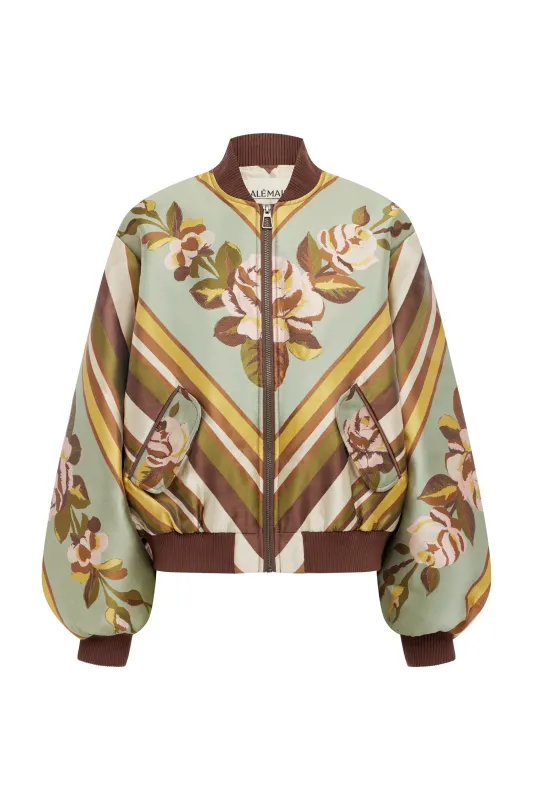 LA ROSA JACQUARD BOMBER JACKET made by Alemais