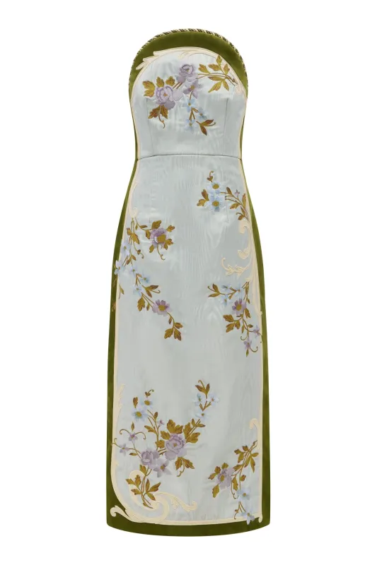 ODESSA EMBROIDERED MIDI DRESS made by Alemais