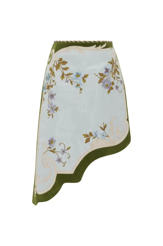 ODESSA EMBROIDERED SKIRT made by Alemais