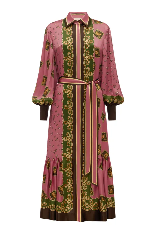 LACEY SILK SHIRTDRESS made by Alemais