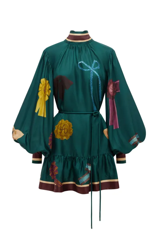 ROSETTE SILK MINI DRESS made by Alemais