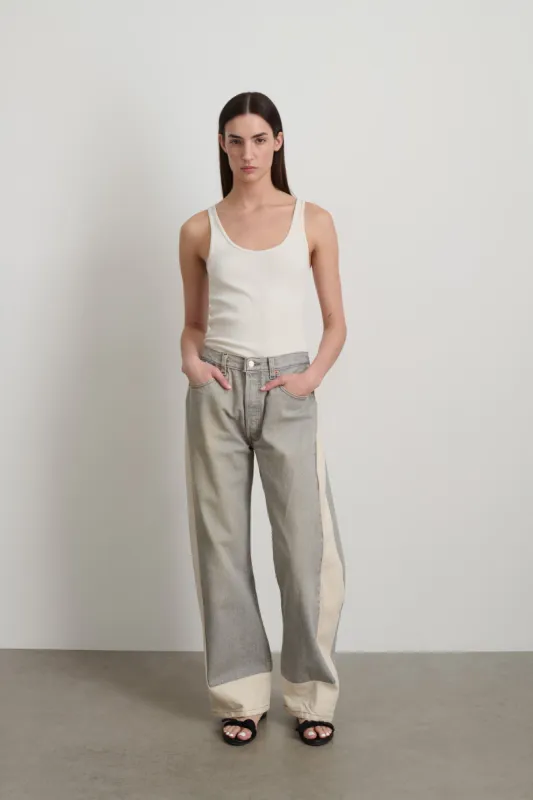 Reworked Slouch Vintage Grey / Natural sold by B Sides Jeans