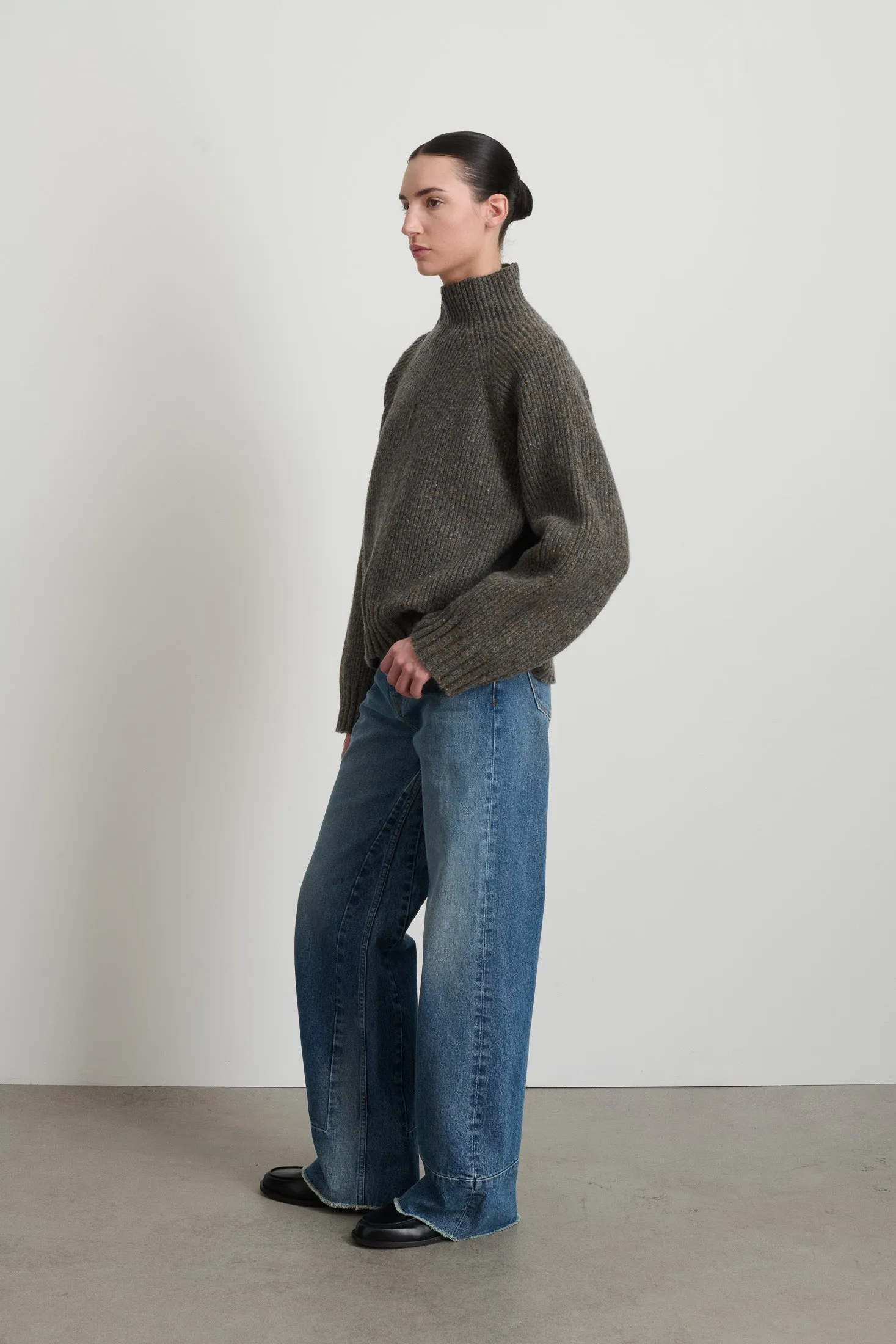 Funnel Neck Brown Donegal sold by B Sides Jeans product image thumbnail 5