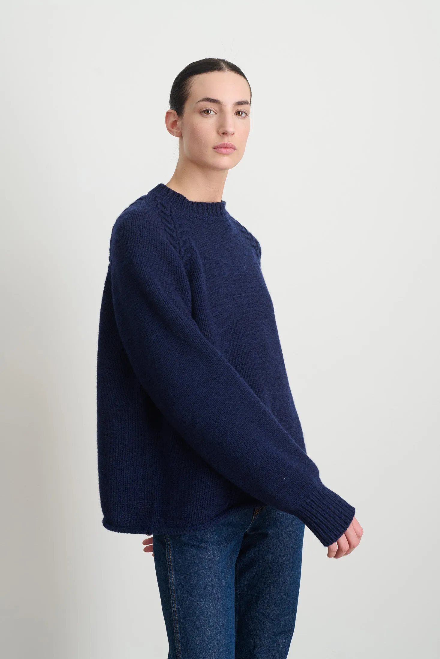 Braided Crew Marine Cashmere sold by B Sides Jeans product image thumbnail 4