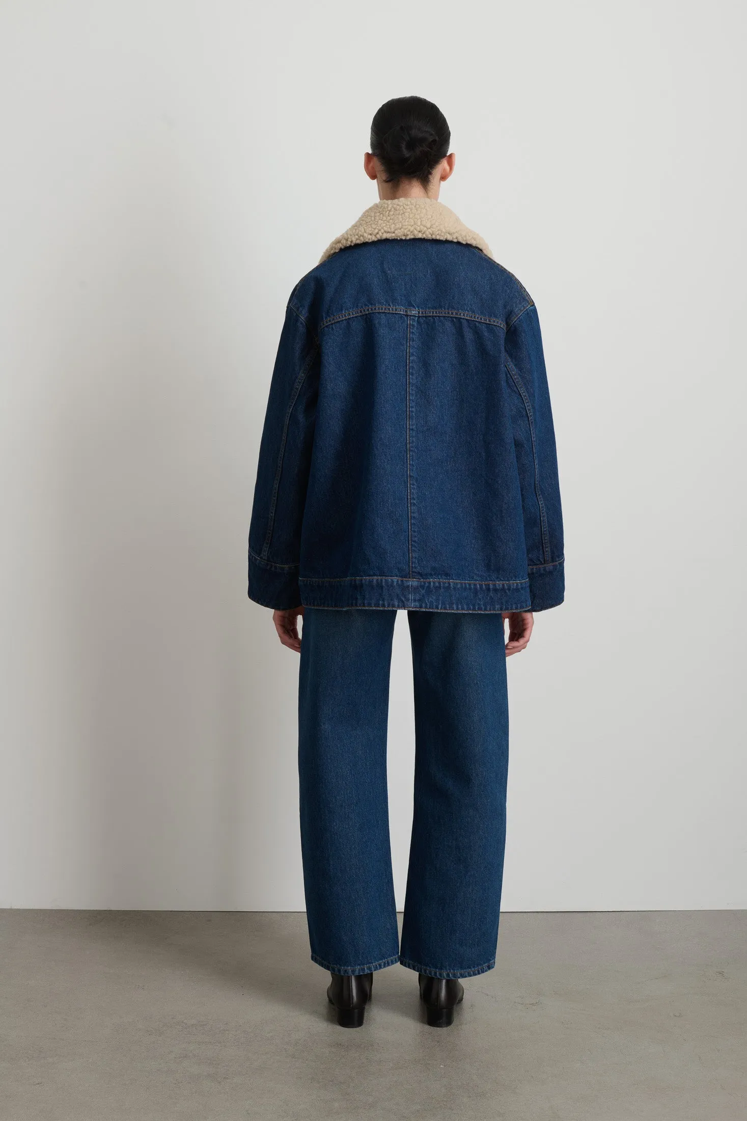 Stadium Jacket Van Blue / Oatmeal Sherpa Collar sold by B Sides Jeans product image thumbnail 3