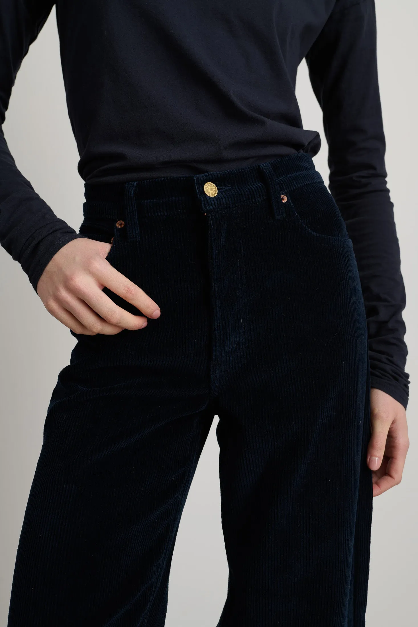 Elissa Crop Marine Corduroy sold by B Sides Jeans product image thumbnail 4