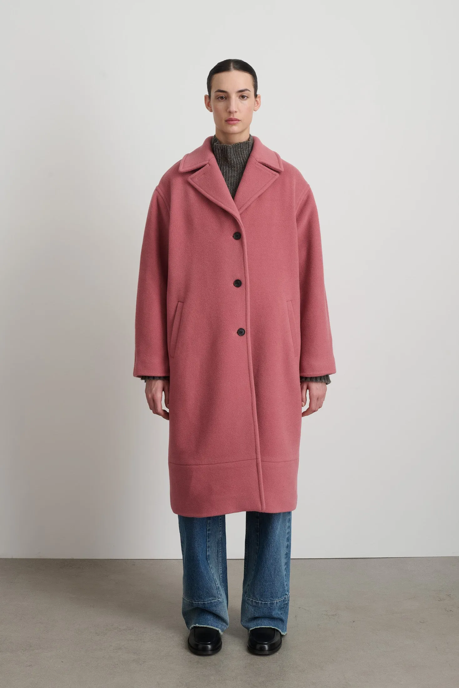 Duffel Coat Pink sold by B Sides Jeans
